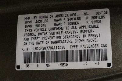 2009 Honda Accord Sedan EX