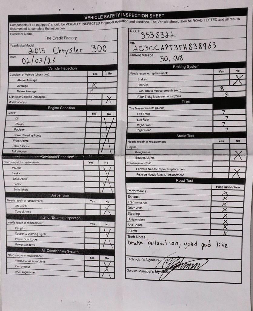 2015 Chrysler 300 300C Platinum