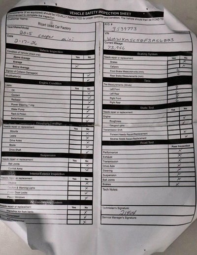 2015 MINI Cooper Hardtop 2 Door Base