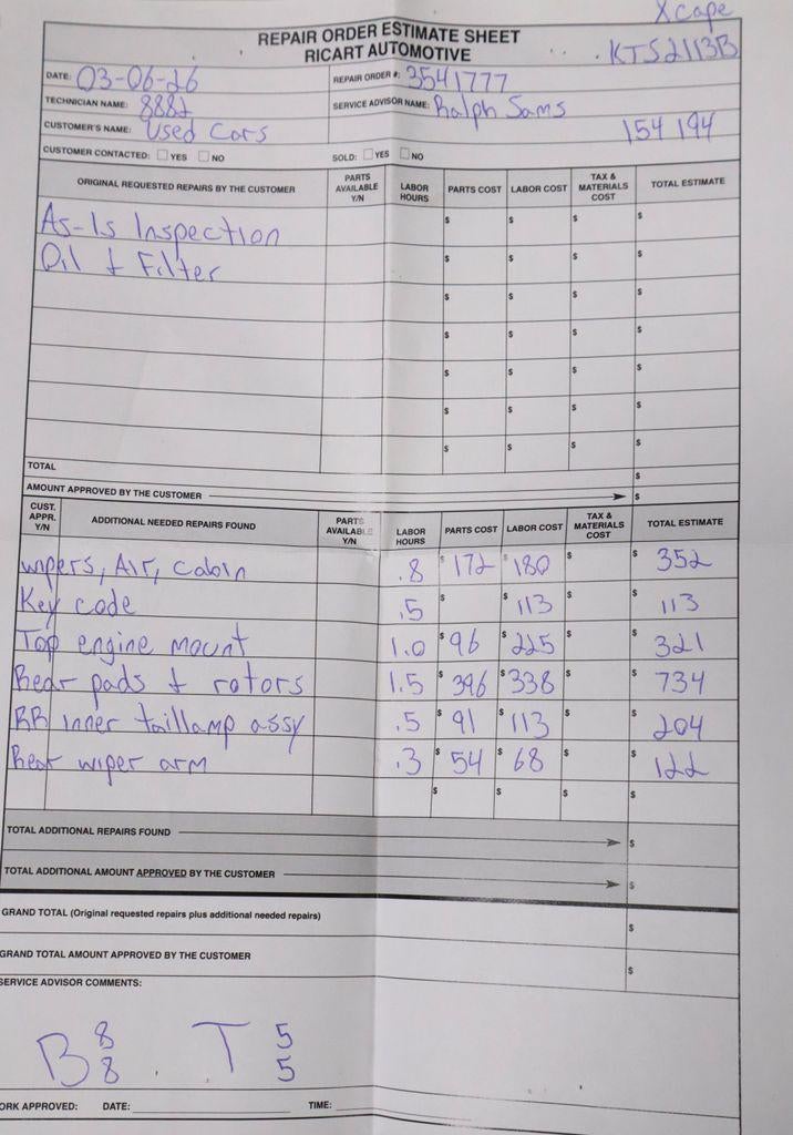 2016 Ford Escape FWD 4dr SE