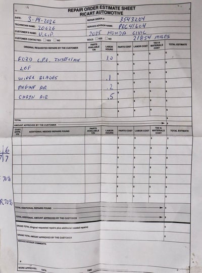 2025 Honda Civic Sedan LX CVT