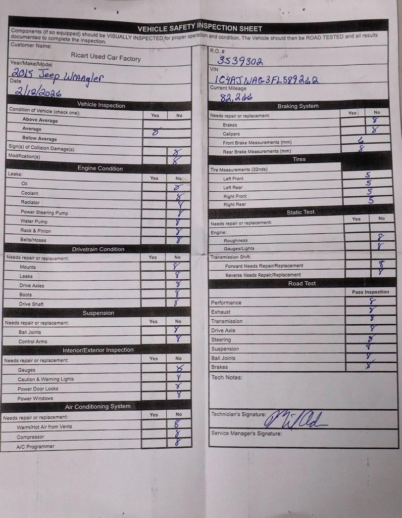 2015 Jeep Wrangler Sport