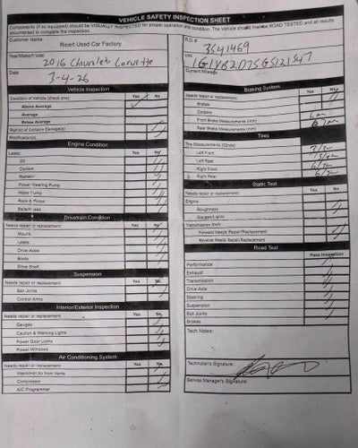 2016 Chevrolet Corvette Stingray