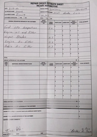 2025 Honda Civic Sedan LX