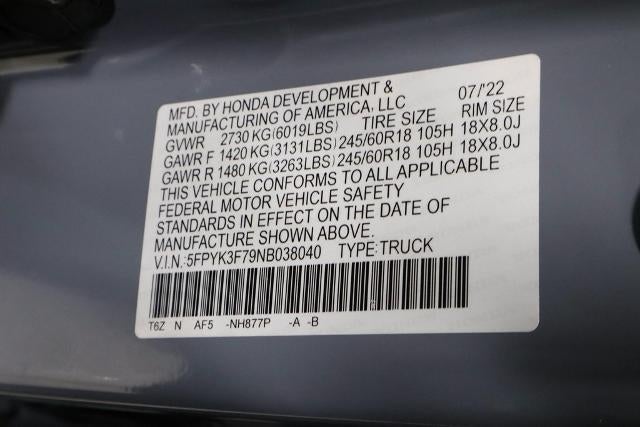 2022 Honda Ridgeline RTL-E