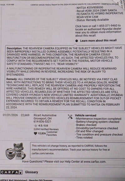 2024 Hyundai SANTA FE Calligraphy