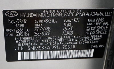 2020 Hyundai SANTA FE SEL