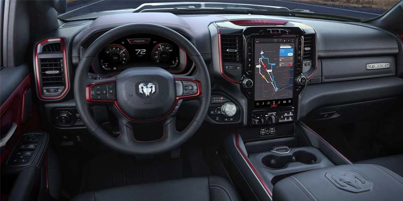 Interior view of dashboard in a RAM 1500